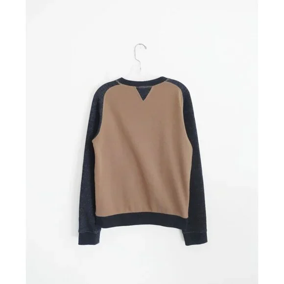 Dries Van Noten Light Brown Dark Grey French Terry Raglan Sweatshirt sz Medium - Picture 2 of 3